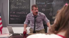 Professor tastes squirt before pounding teen girl