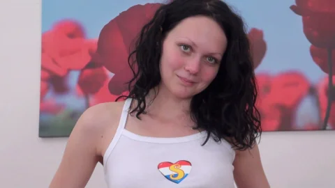 Michelle S plays with her clit alone