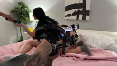 Glasses girl gets wrecked by raw creampie