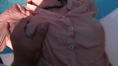 Cum Runs Down Her Neck And Shoulders
