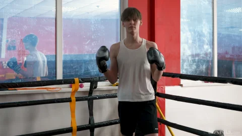 Raw cock stretches the young girl during workout
