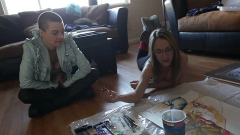 Two Petite Teens Share A Cock