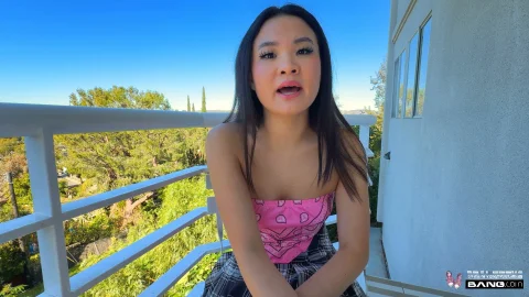 Dirty bushy pussy demands rough outdoor treatment