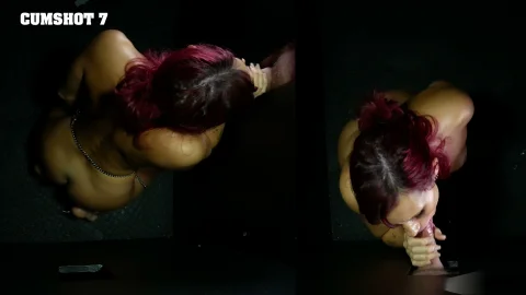 Raw Gloryhole Action With Busty Redhead