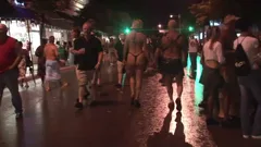 Outdoor Strip tease With Massive Breasts And Pasties