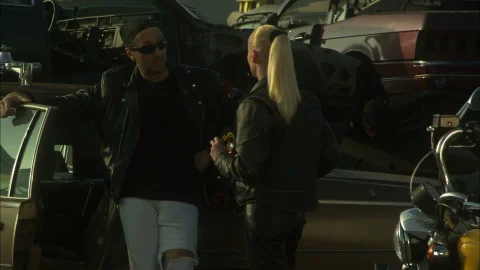 Motorcycle Babe Gets Face Fucked Outside