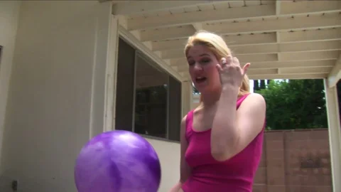 Teen blonde eats face fuck before getting bred from behind