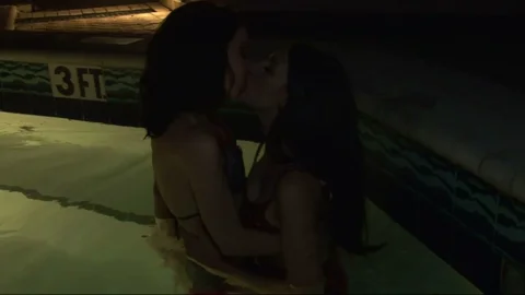 Lesbian Passion Ignites In Dark Room