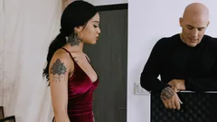 Black Hair and Deep Throat Action