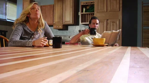 Big tits bounce as blonde dominates her man