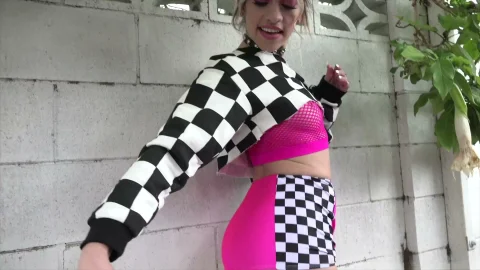 EvilAngel: Pink Spandex Perfectly Highlighting Assets