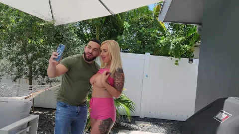 MyPervyFamily BTS: Blonde Milf Takes It Deep in the Ass