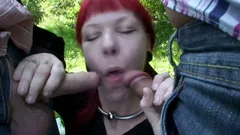 Outdoor Blowjob Leads To Creampie