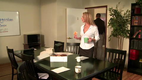 Big Tits At Work: Crush Blossoms into Passionate Fucking