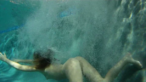 EvilAngel: Backdoor gaping in the pool