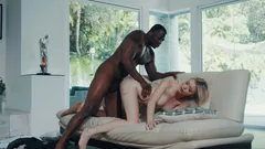 He Cums Inside Her Lingerie Clad Pussy
