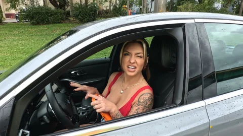 Blonde Gets A Deep Throat Creampie